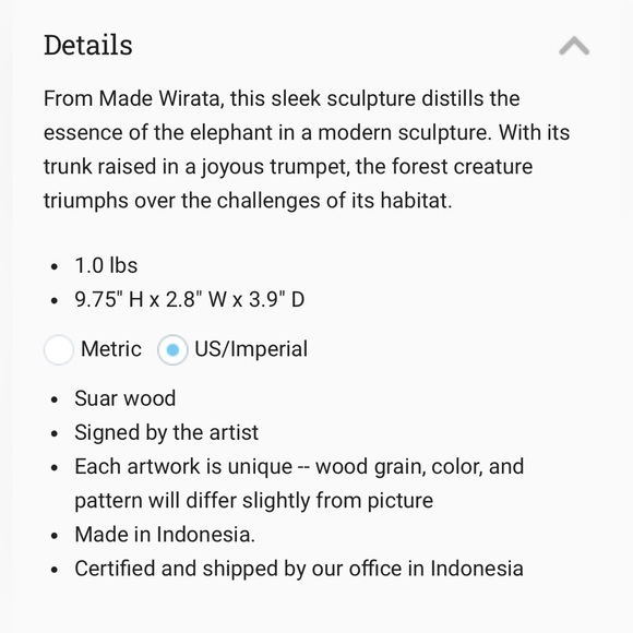 Novica Handmade Wood Sculpture “Essential Elephant” - Picture 4 of 4